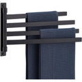Matte Black 4-Arm Swivel Towel Bar