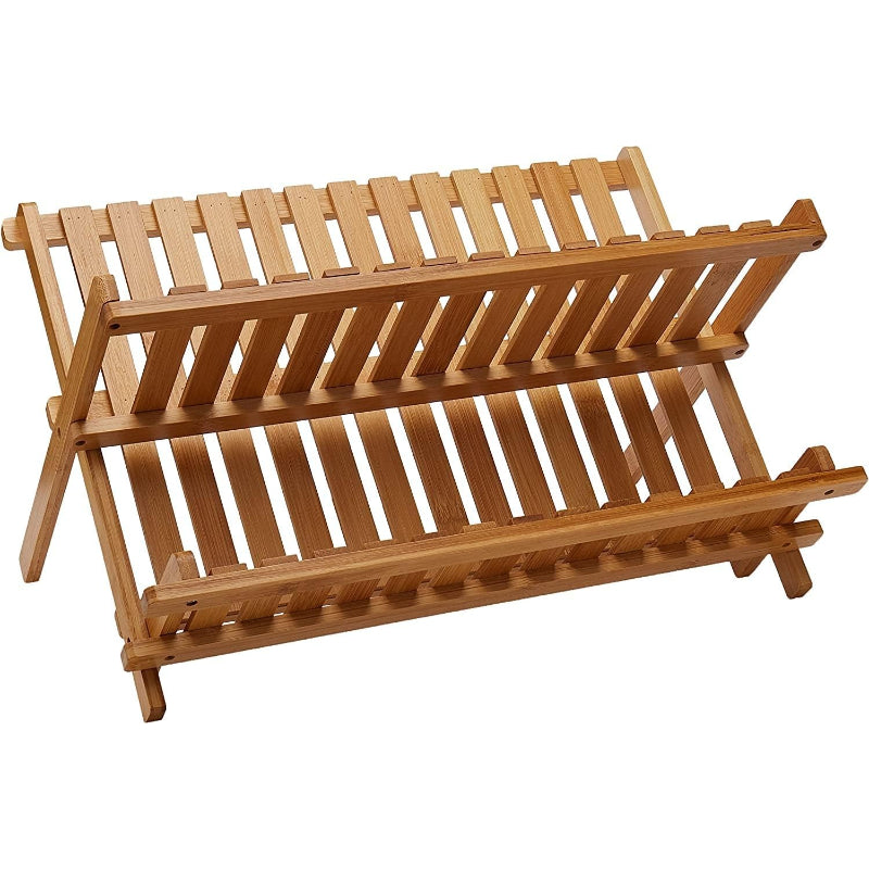 Bamboo Folding Dishrack