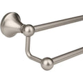 24 Inch Brushed Nickel Antique Double Towel Bar
