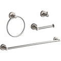4-Piece Brushed Nickel Bathroom Accessory Set