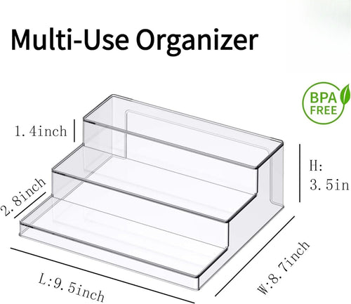 2-Pack Clear 3-Tier Spice Organizer