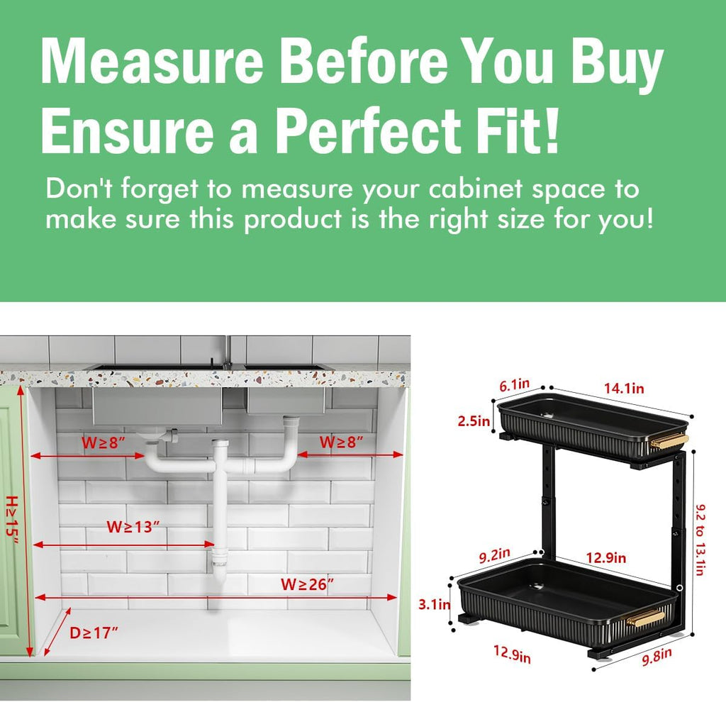 2-Pack Pull-Out Under Sink Organizer