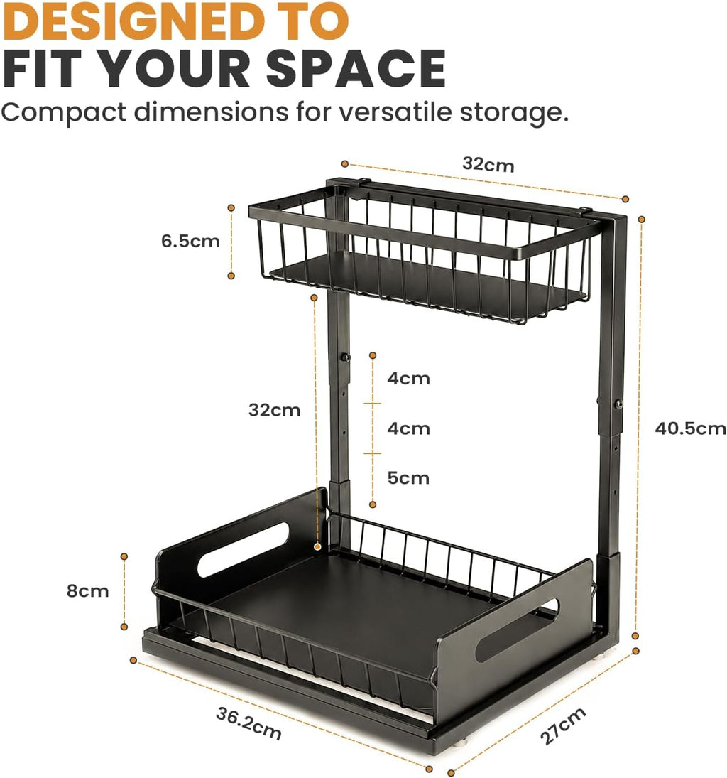 2-Pack Slide Out Under Sink Organizer