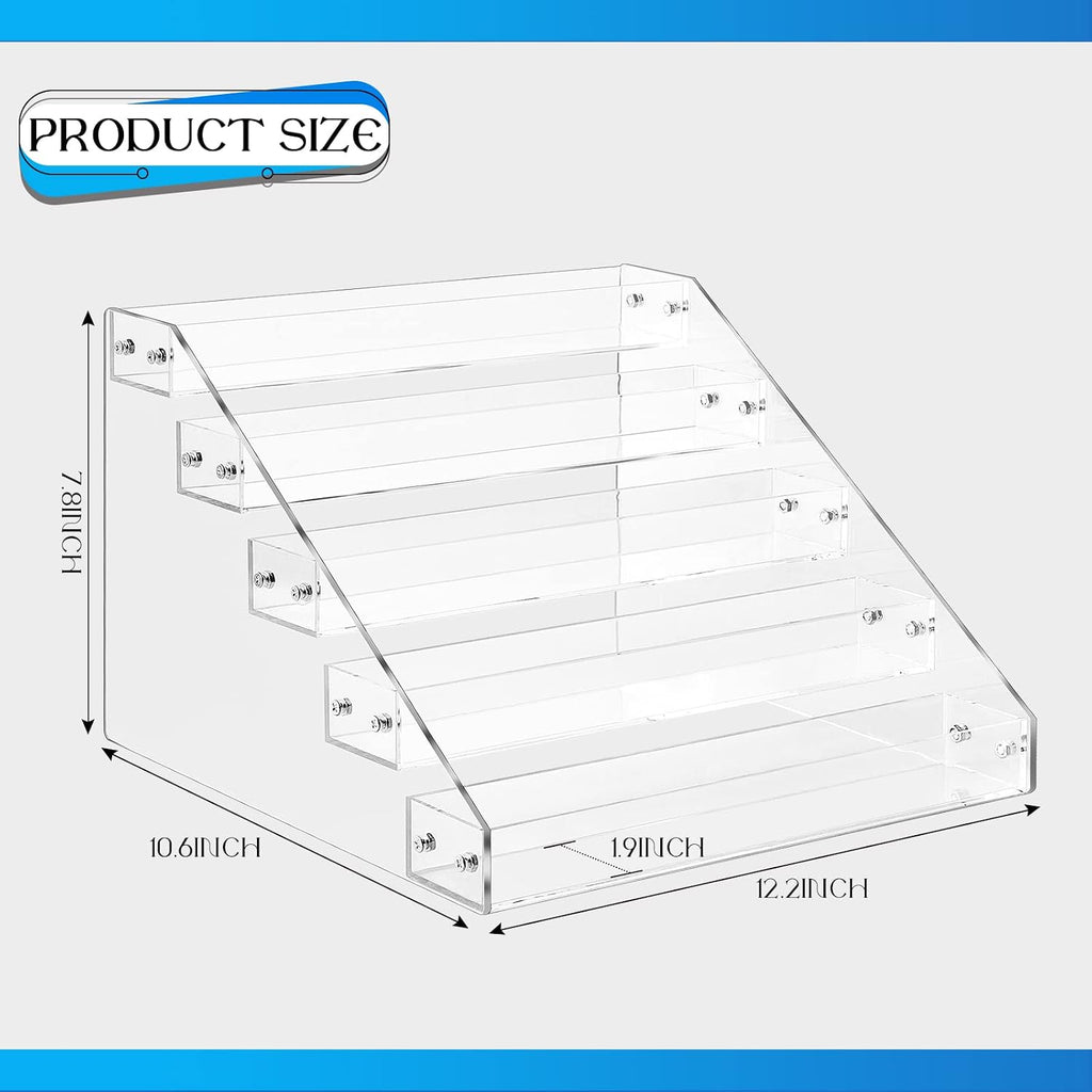 2-Pack Clear 5-Tier Acrylic Spice Rack