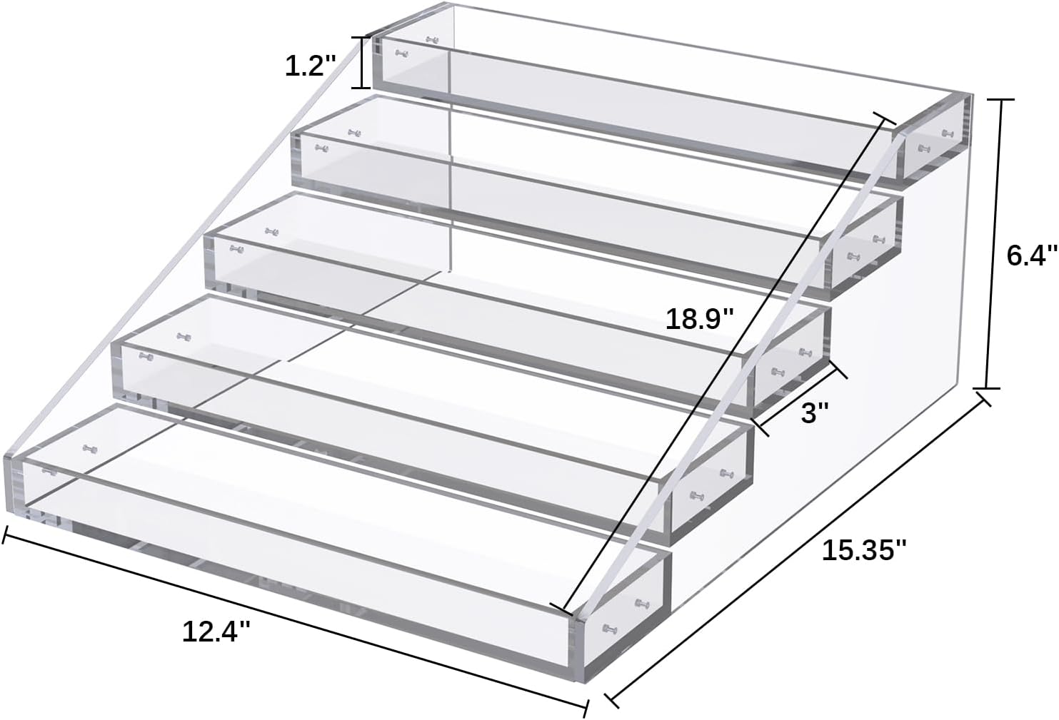 5-Tier Clear Acrylic Spice Rack