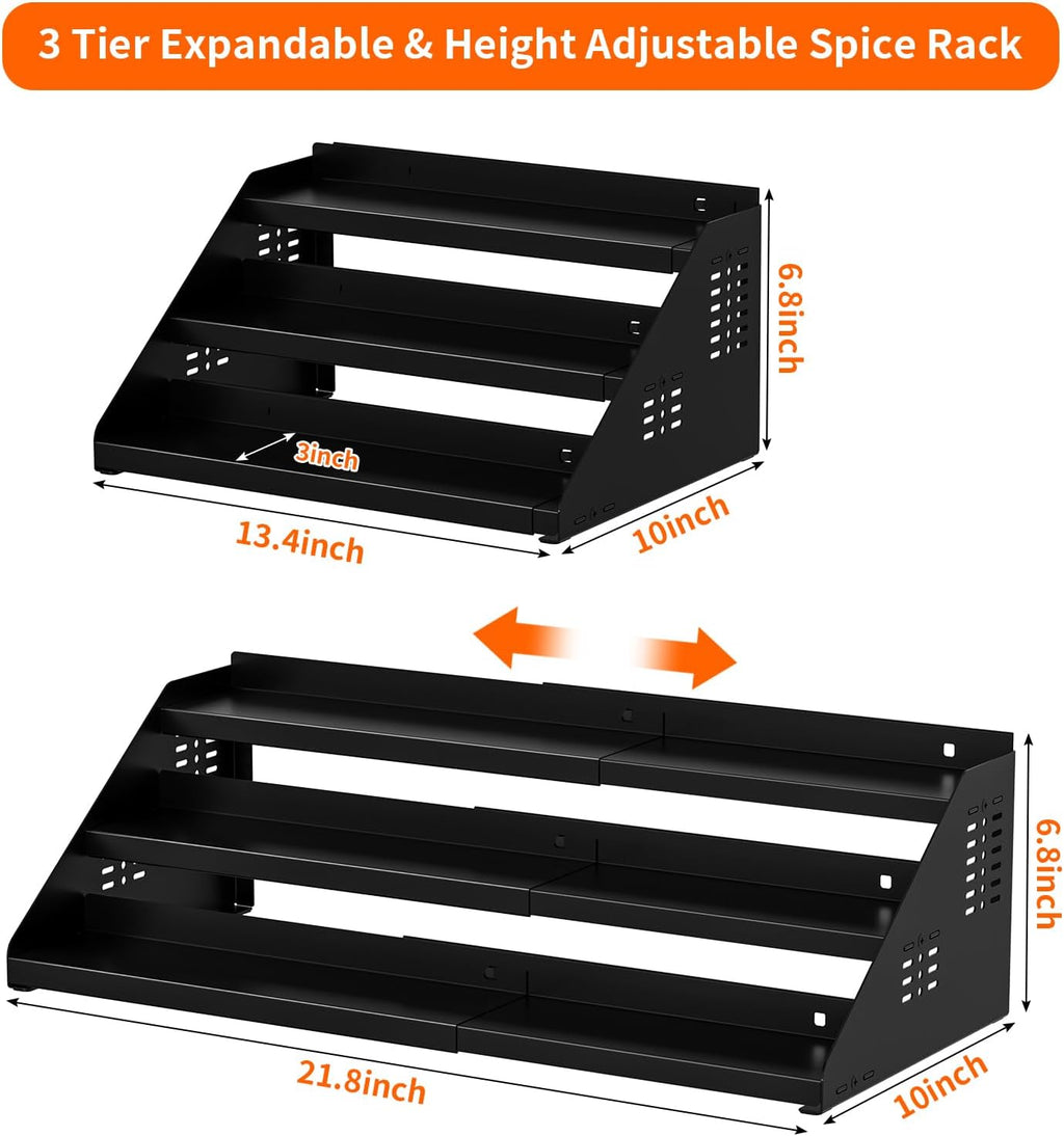 Expandable 3-Tier Spice Rack