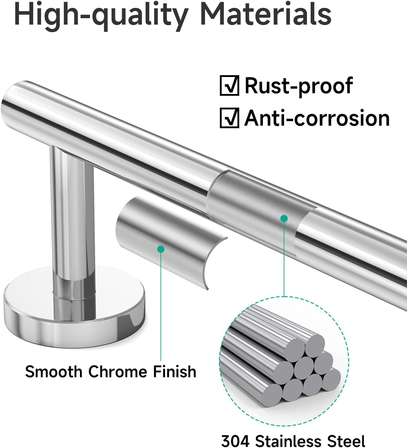 24-Inch Polished Chrome Towel Bar