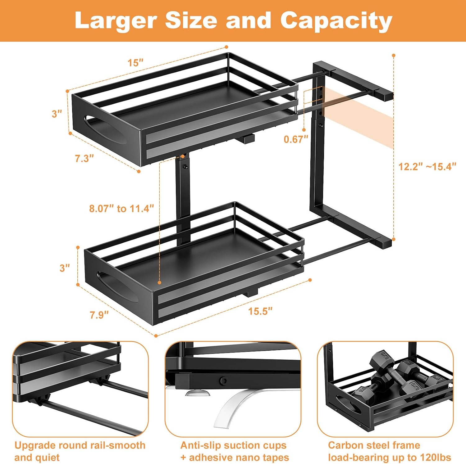 2-Tier Pull Out Under Sink Organizer