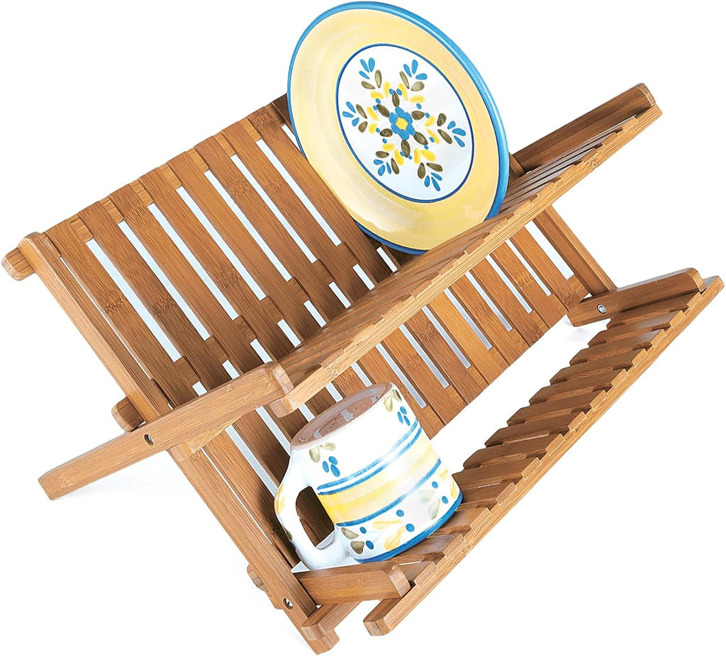 Bamboo Folding Dishrack