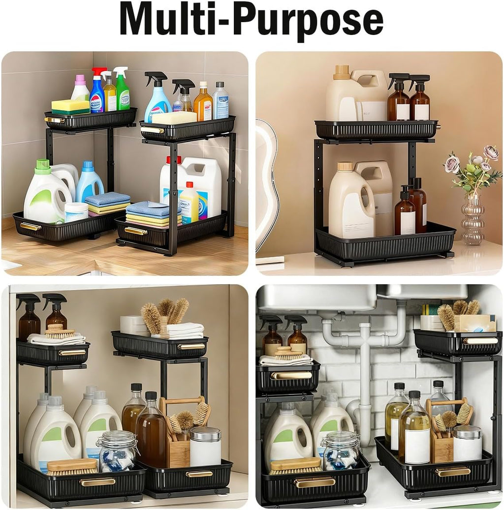 2-Pack Pull-Out Under Sink Organizer