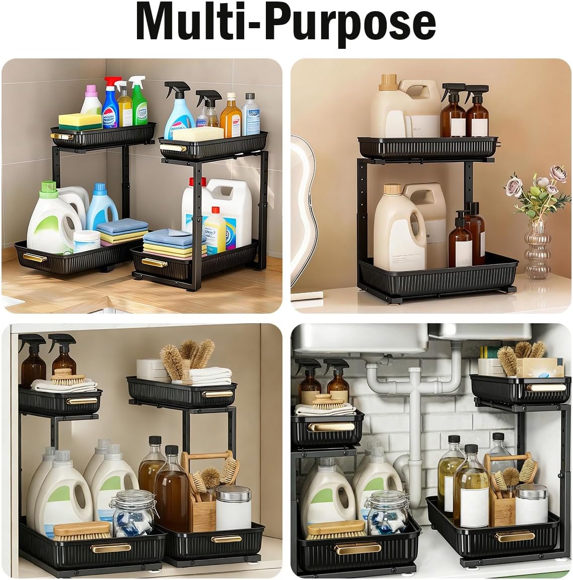 2-Pack Pull-Out Under Sink Organizer