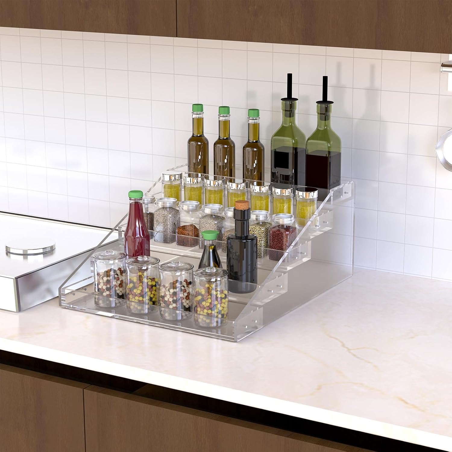 5-Tier Clear Acrylic Spice Rack