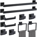 10-Piece Black SUS304 Bathroom Hardware Set