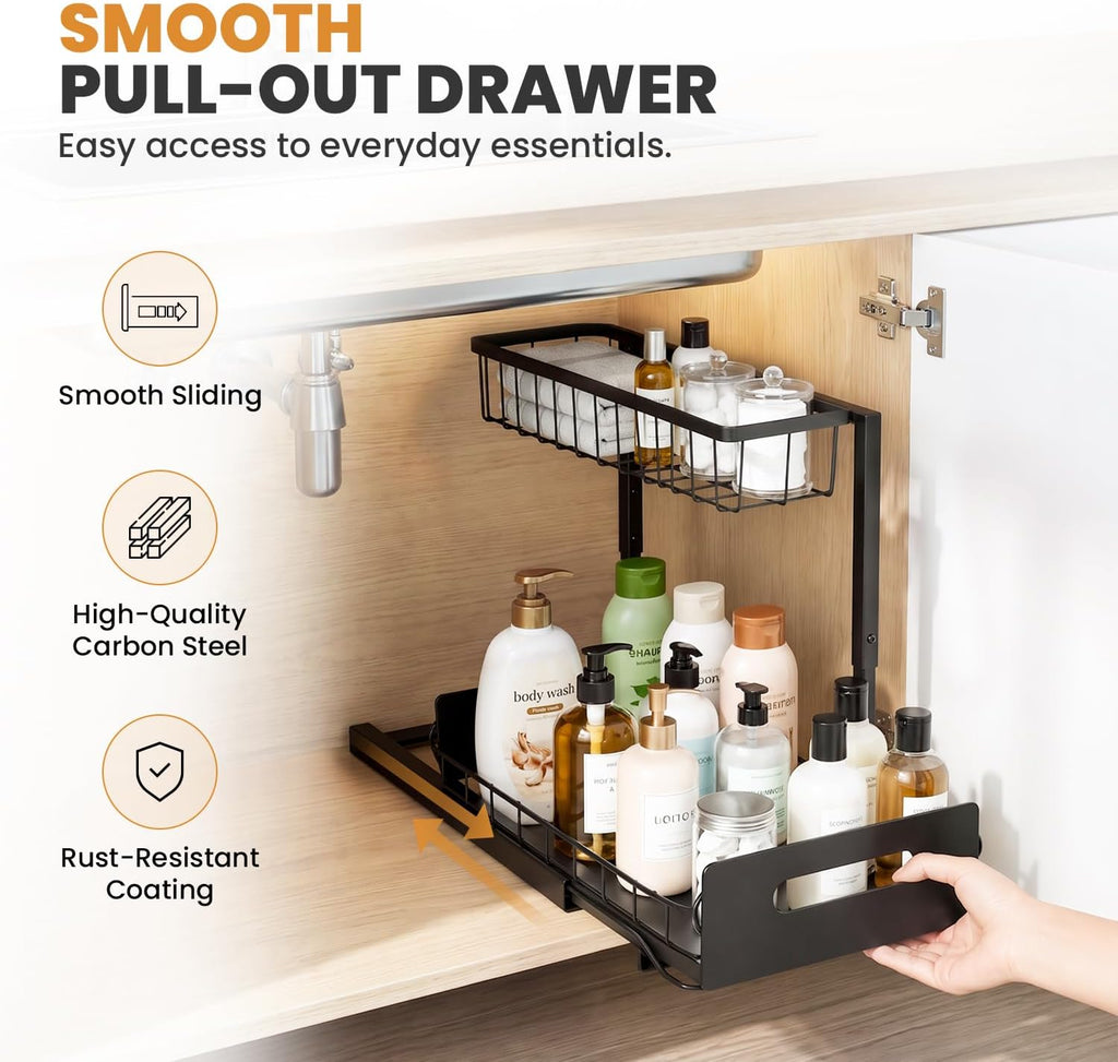 2-Pack Slide Out Under Sink Organizer