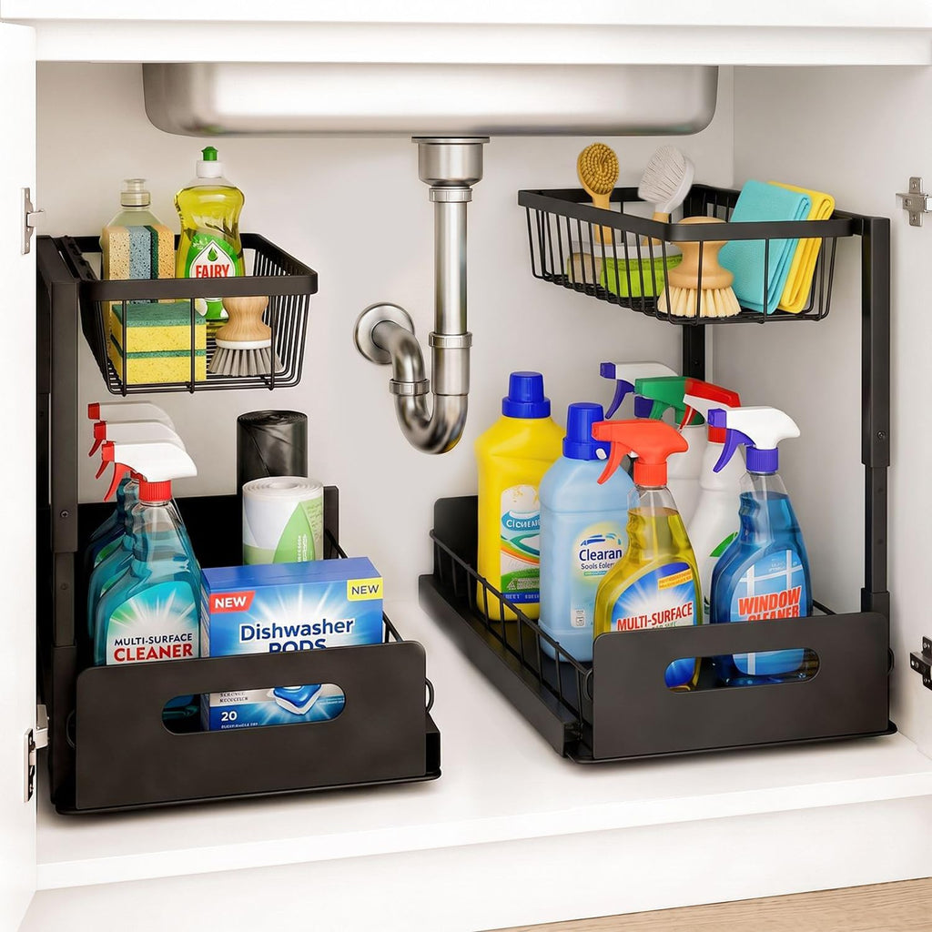 2-Pack Slide Out Under Sink Organizer
