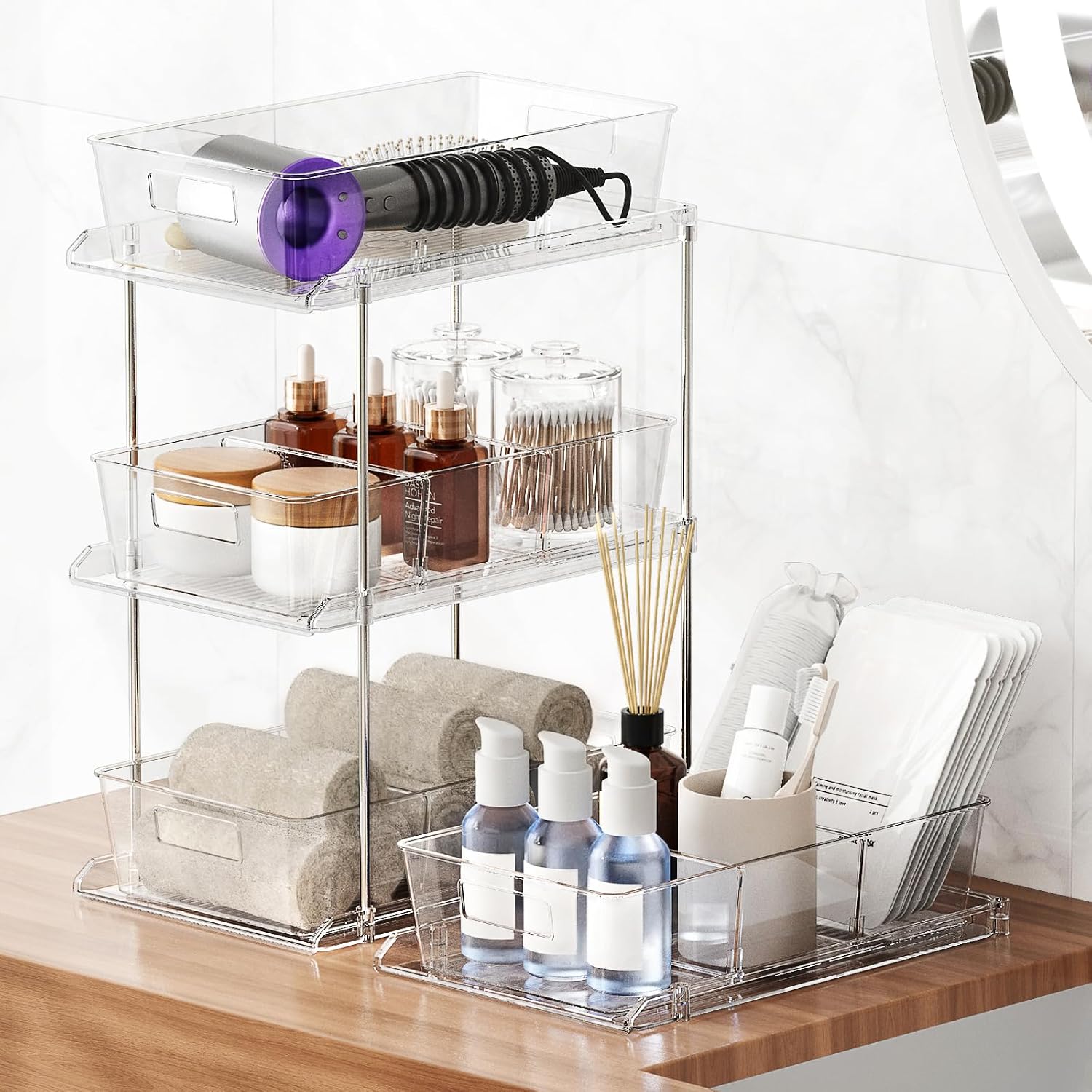 2-Pack 2-Tier Under Sink Organizer