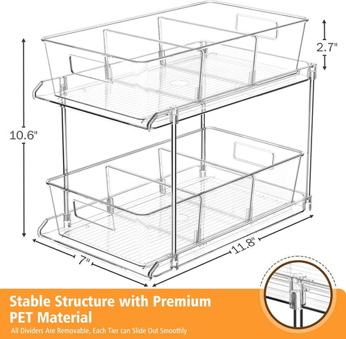 2-Pack 2-Tier Under Sink Organizer