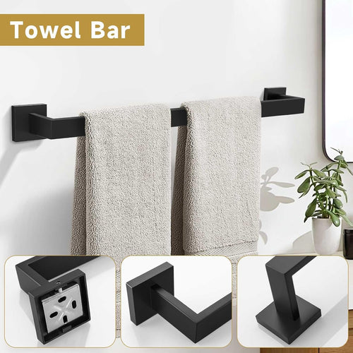 10-Piece Black SUS304 Bathroom Hardware Set