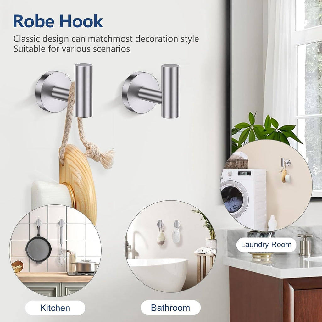 5-Piece Brushed Nickel Bathroom Set