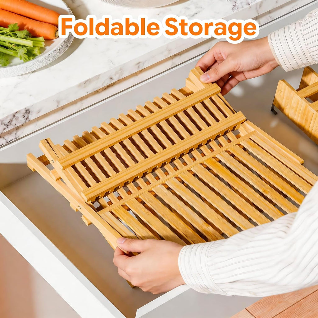 3-Tier Bamboo Dish Rack