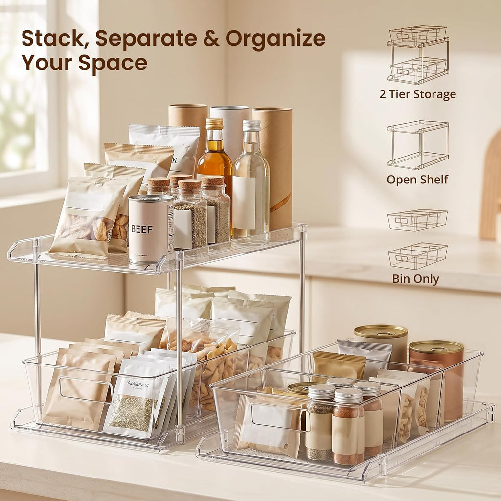 2-Pack 2-Tier Under Sink Organizer