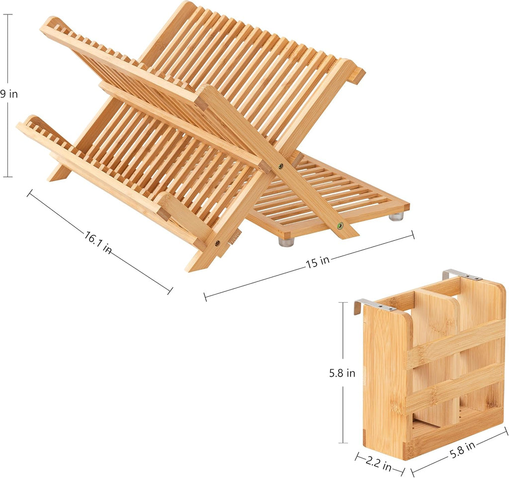 3-Tier Bamboo Dish Rack