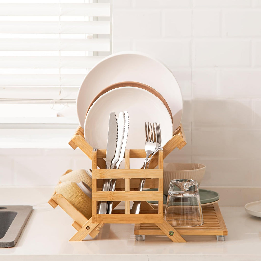 3-Tier Bamboo Dish Rack