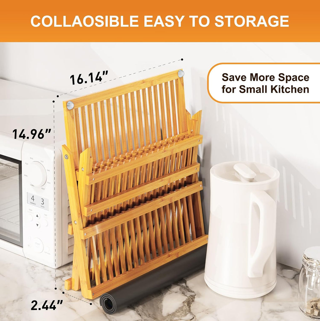 3-Tier Bamboo Dish Rack