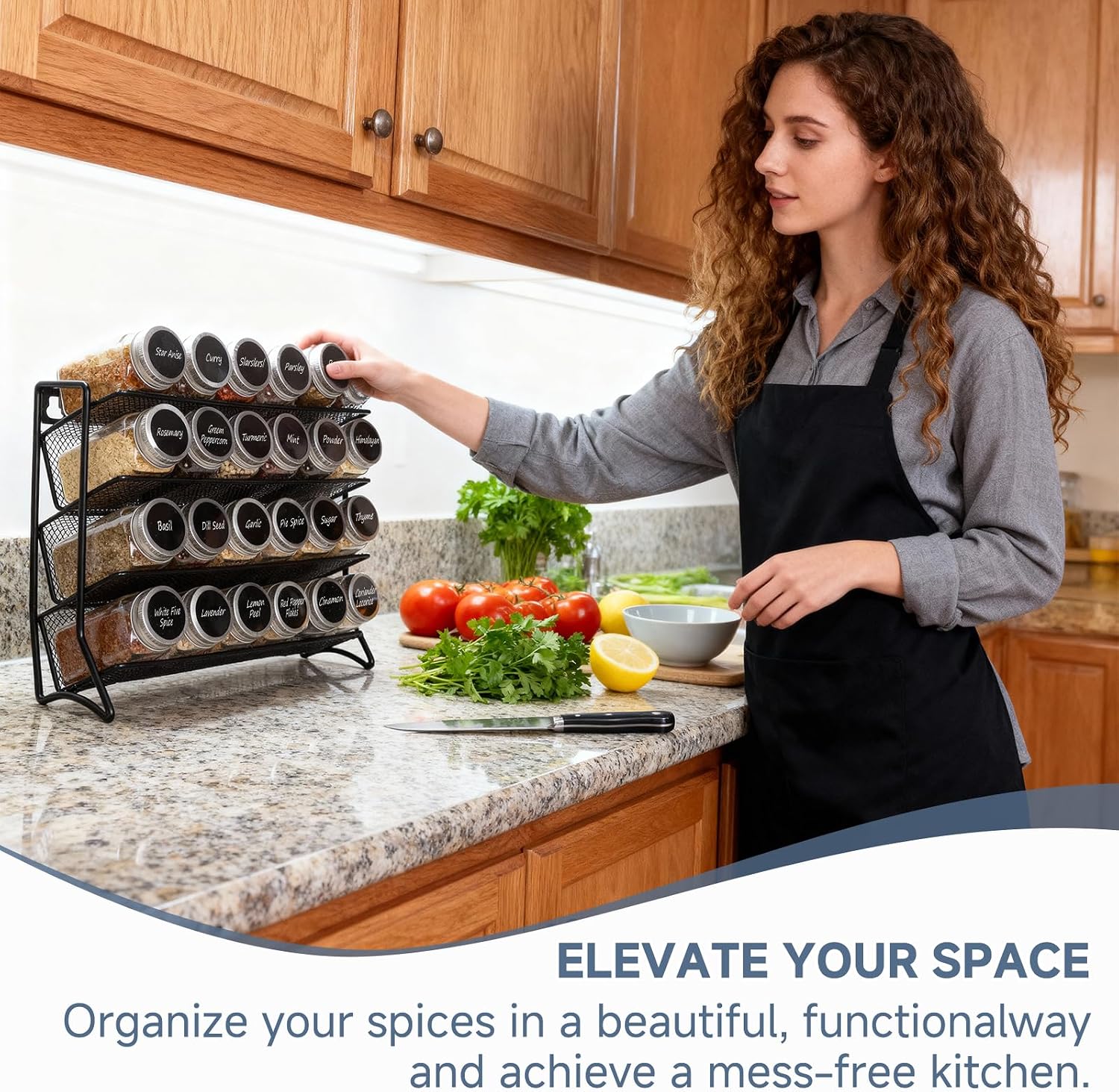 24-Jar Spice Rack Organizer