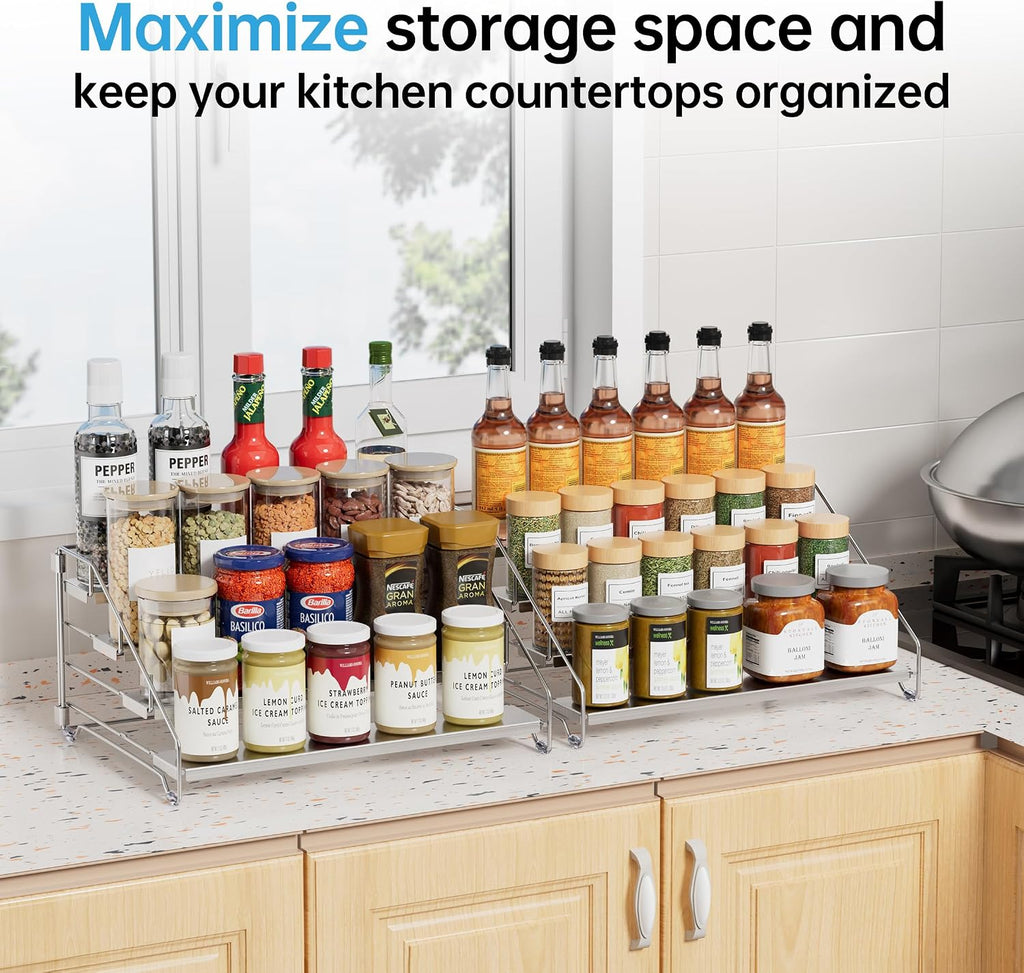 Adjustable Cabinet Spice Shelf