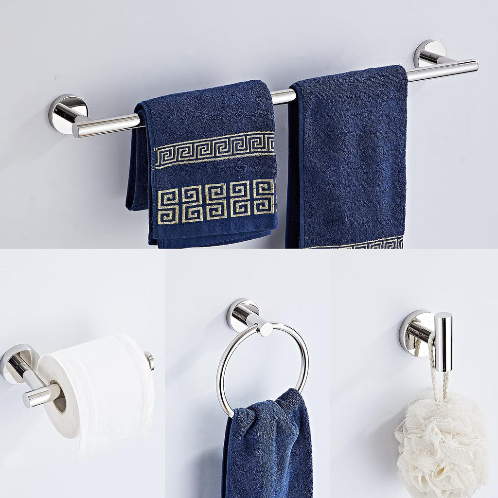5-Piece SUS304 Chrome Bathroom Hardware Set