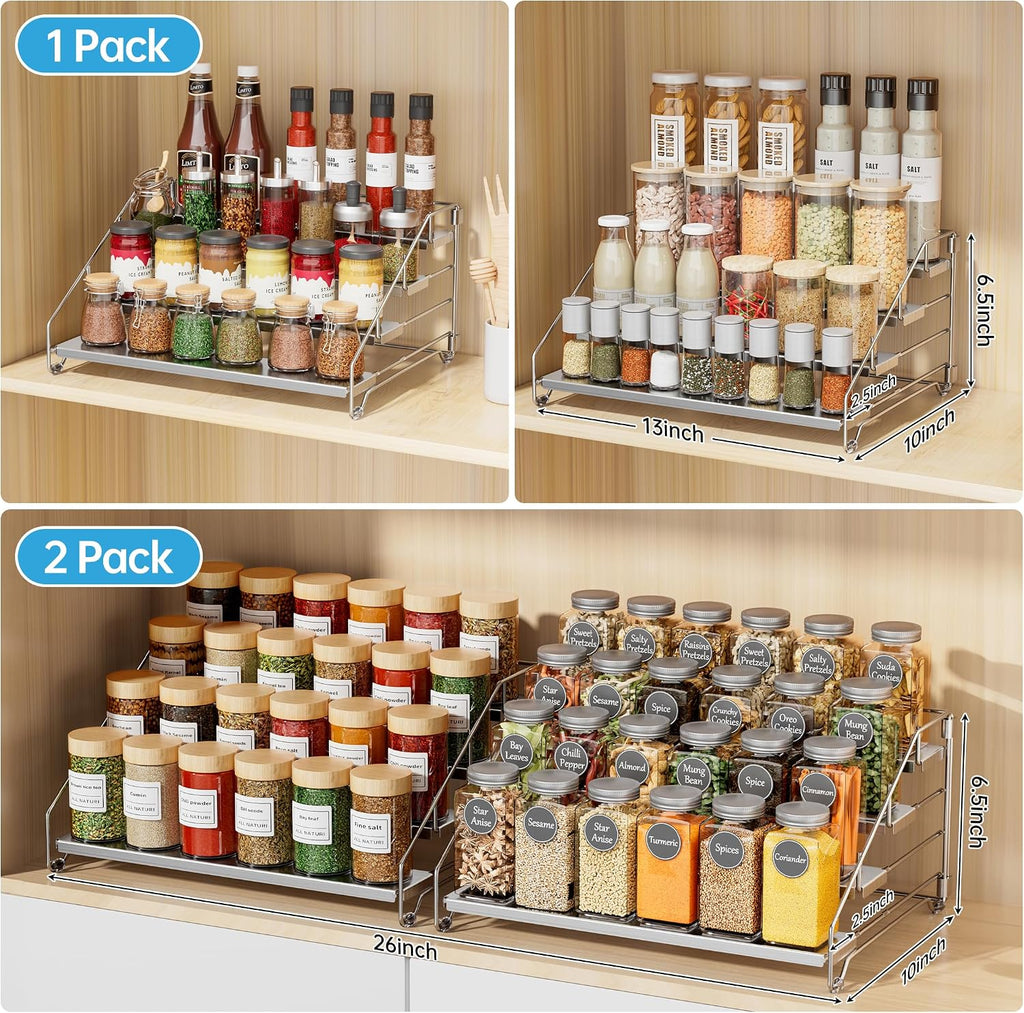 Adjustable Cabinet Spice Shelf