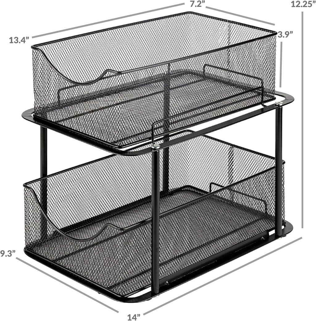 Black Mesh Pull-Out Under Sink Organizer