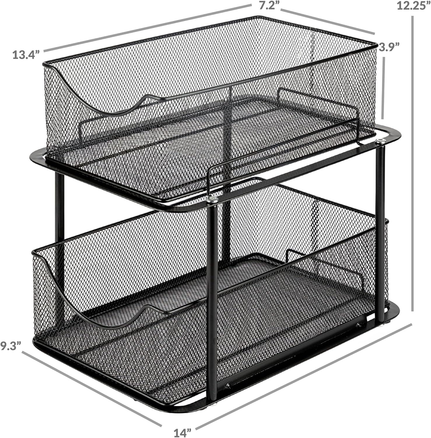 Black Mesh Pull-Out Under Sink Organizer