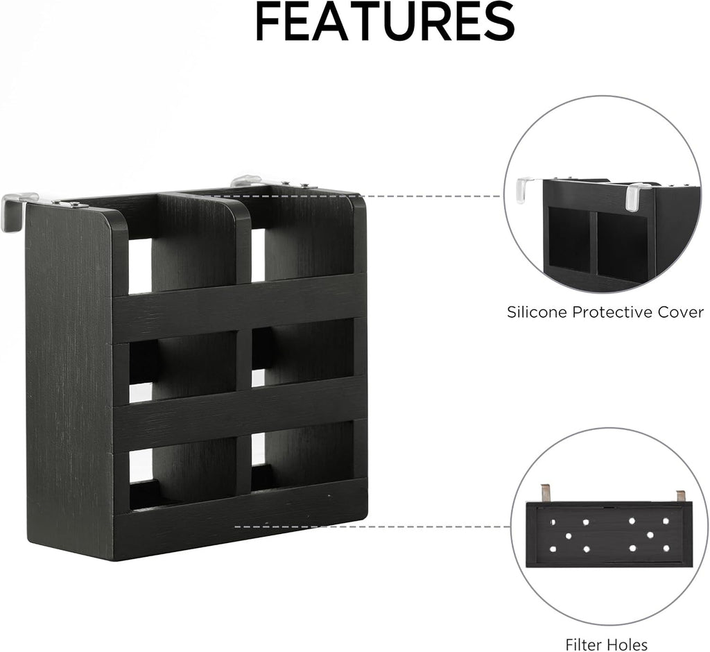 Bamboo Folding 2-Tier Dish Rack