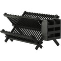 Bamboo Folding 2-Tier Dish Rack